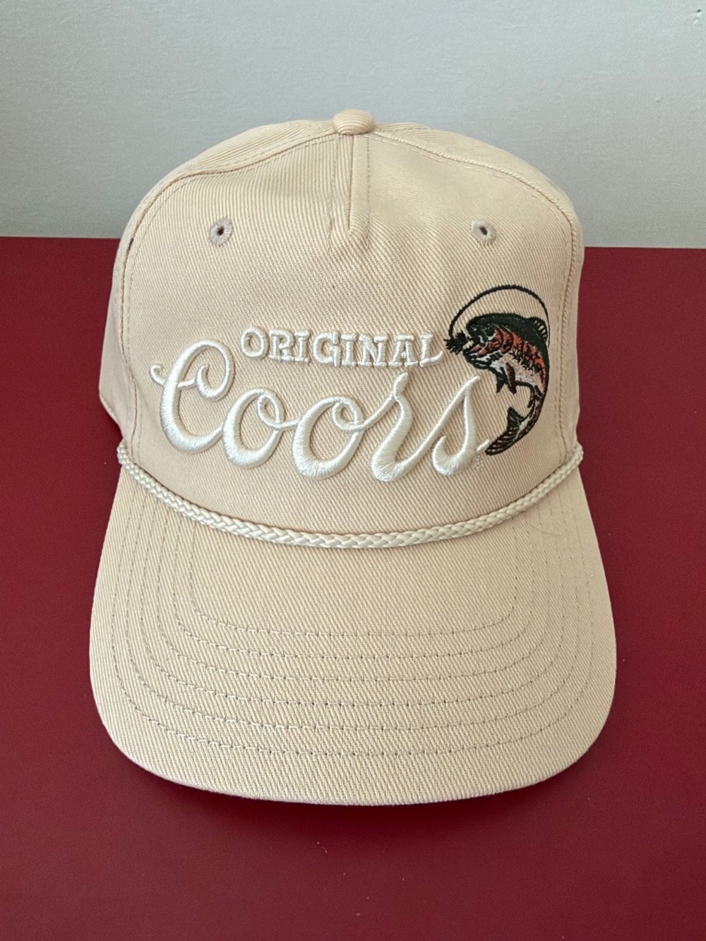 Original Coors Fishing Trout Rope Snapback Hat New Tags